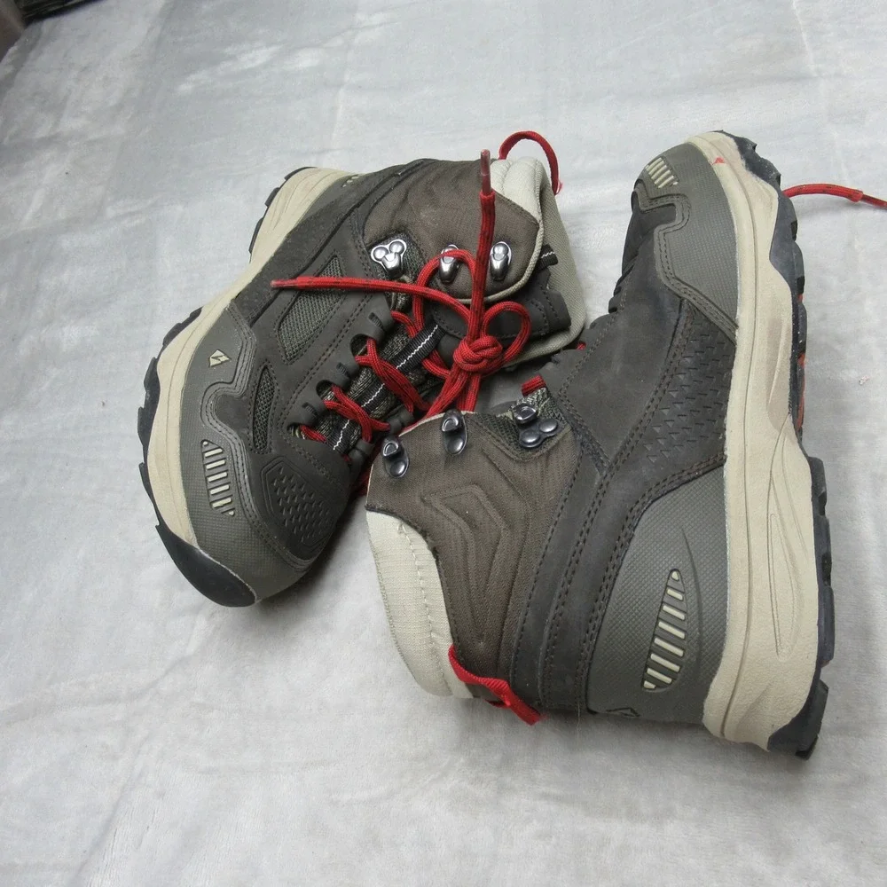 Vasque Kids‎ Hiking Boots 5 Brown Waterproof Red Laces Trail Trekking Breeze AT